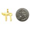 14K Yellow Gold Chai Pendant Charm Jewish Jewelry 24mm x 20mm